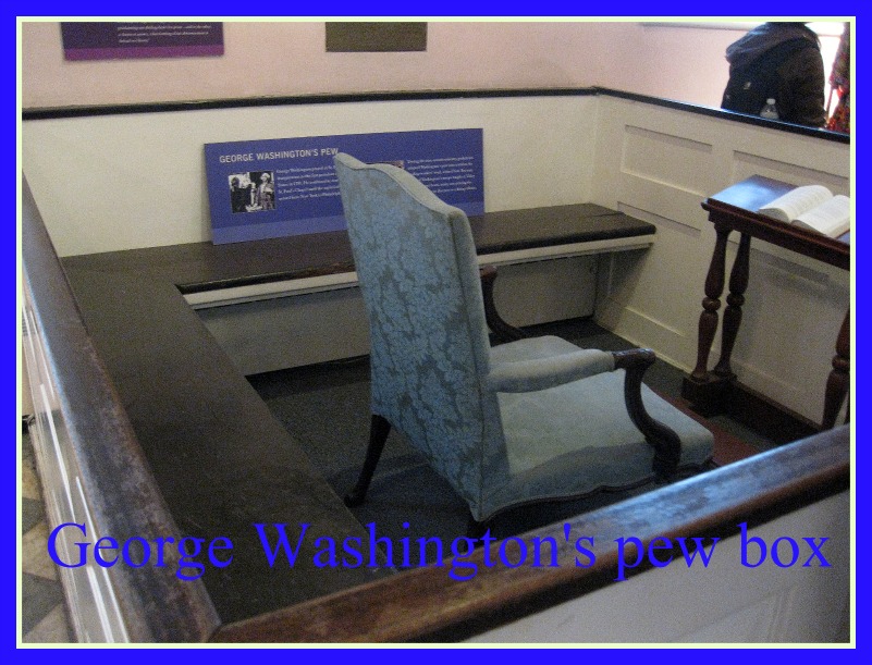 George Washington's pew box was used to take care of rescue workers after 9/11, a powerful example of doing whatever is necessary to look after those that help others.